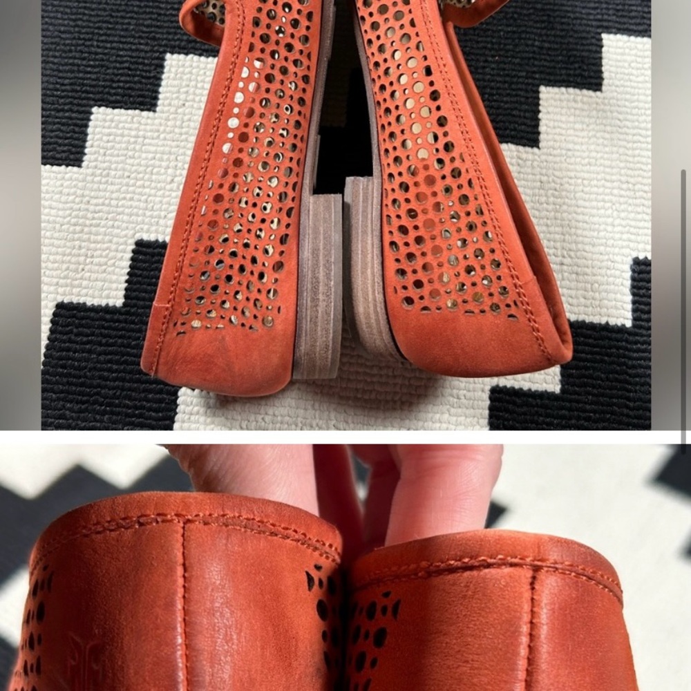 Frye Leather Jillian Perforated Slippers - Picture 4 of 11